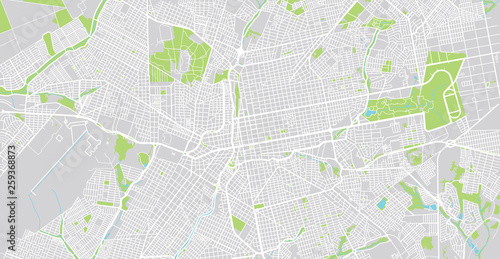 Urban vector city map of Campo Grande  Brazil