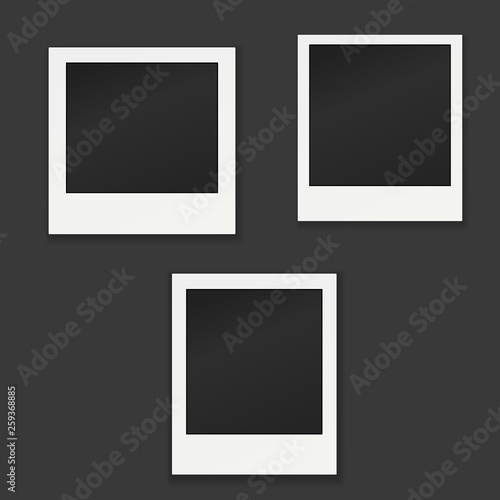 Template for photo, Polaroid frames vector for design