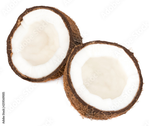 coconuts isolated on the white background with clipping path