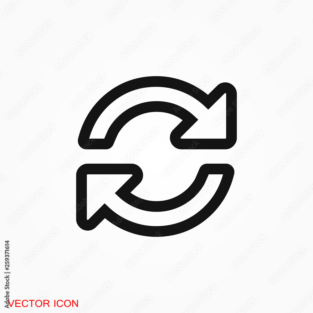 Refresh icon vector sign symbol for design Refresh icon vector sign symbol for design