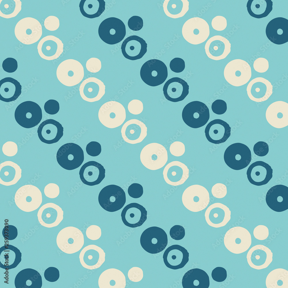 Geometric abstract pastel dotted blue colored pattern
