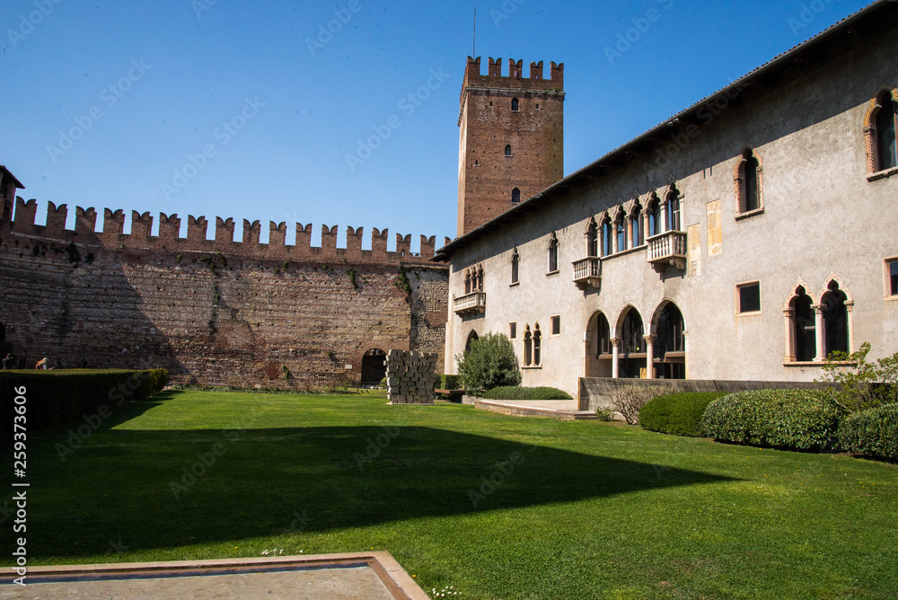 Verona, Italy. House of Romeu and Juliet. San Peitro Castle