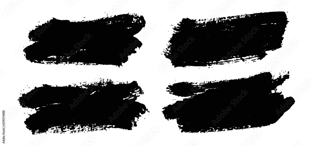 Brush strokes. Vector paintbrush set. Grunge design elements. Brush strokes. Vector paintbrush set. Grunge design elements.