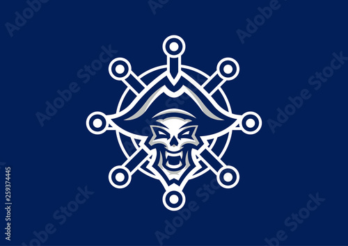 "Dead Pirate" mascot logo. EPS 10 