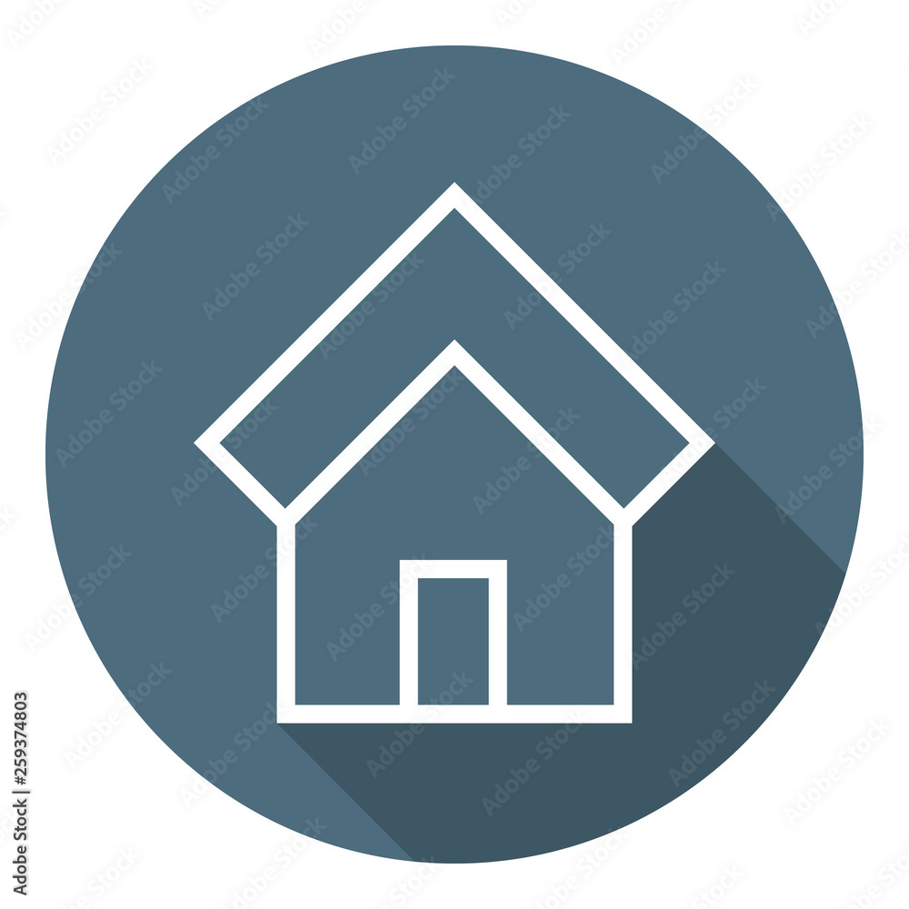 Home Icon. Estate House. Outline Flat Style. Vector illustration for Your Design, Web. Home Icon. Estate House. Outline Flat Style. Vector illustration for Your Design, Web.