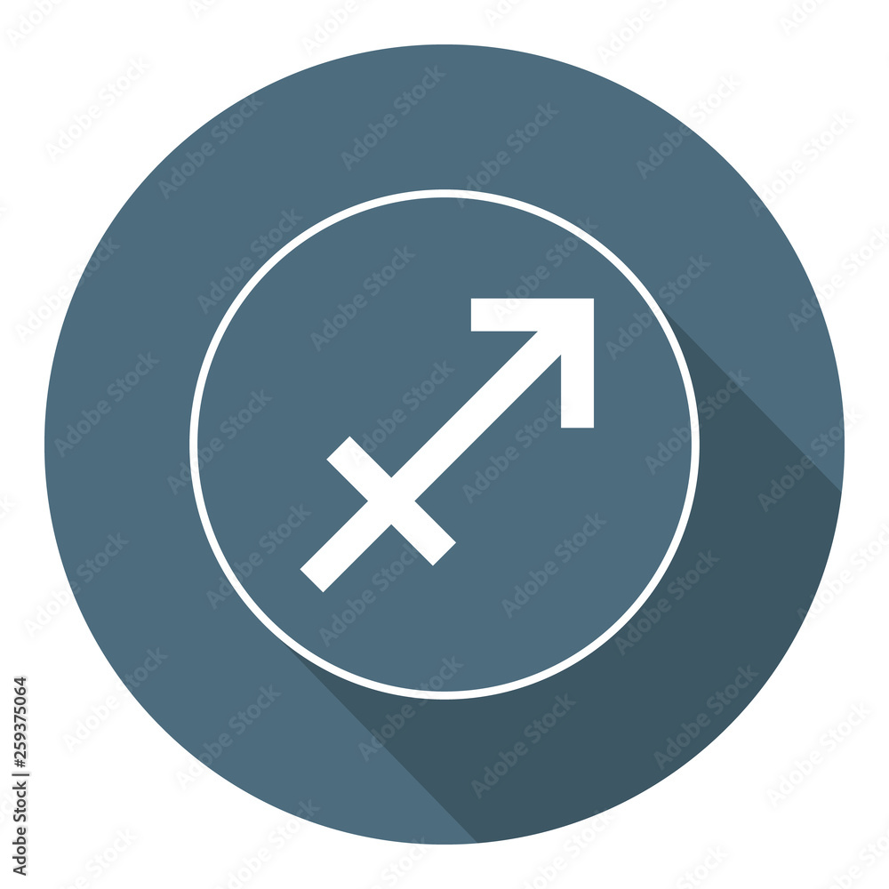 Sagittarius Icon. Vector Astrological, Horoscope Sign. Zodiac Symbol. Air Element. Flat Style. Sticker. Vector illustration for Your Design, Web. Sagittarius Icon. Vector Astrological, Horoscope Sign. Zodiac Symbol. Air Element. Flat Style. Sticker. Vector illustration for Your Design, Web.