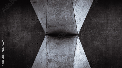 symetrie en noir et blanc d'une vue de dessous de pont