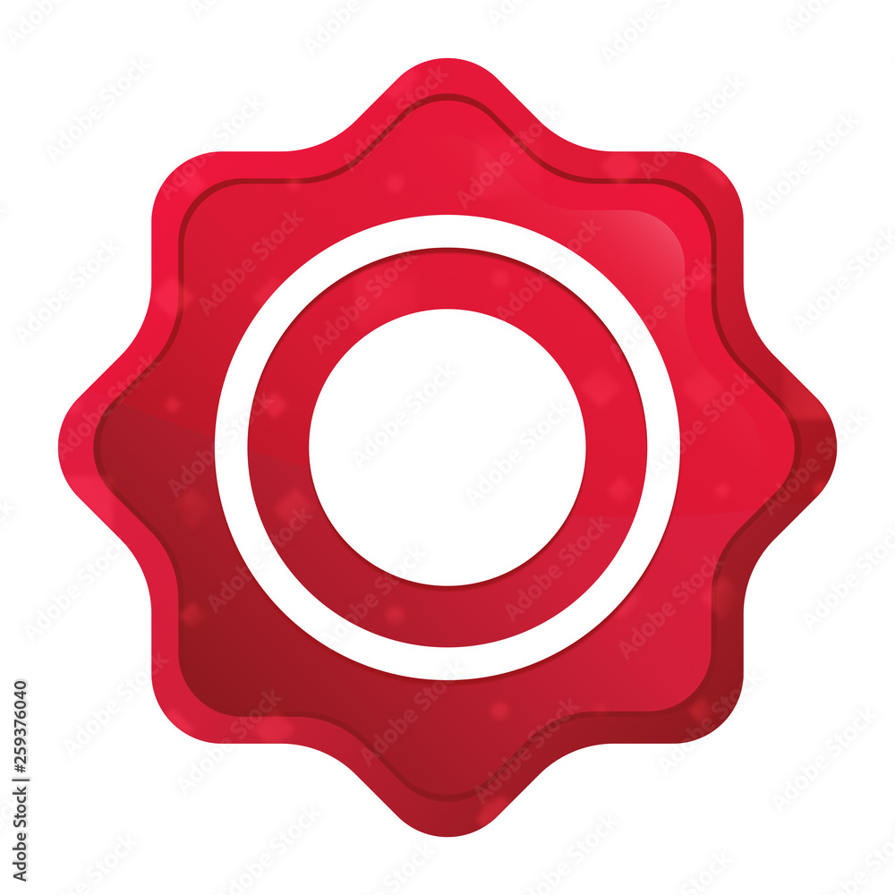 Record icon misty rose red starburst sticker button Record icon misty rose red starburst sticker button