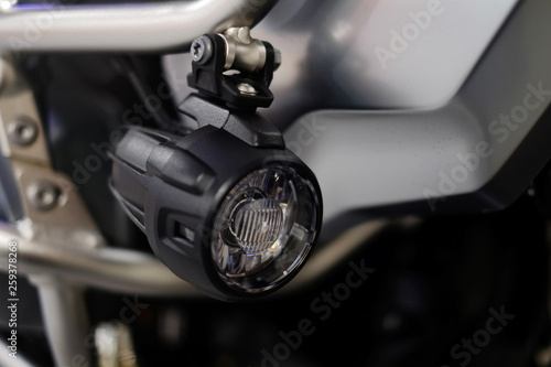 LED motorcycle fog lights, additional lighting, driving safety © lanarusfoto