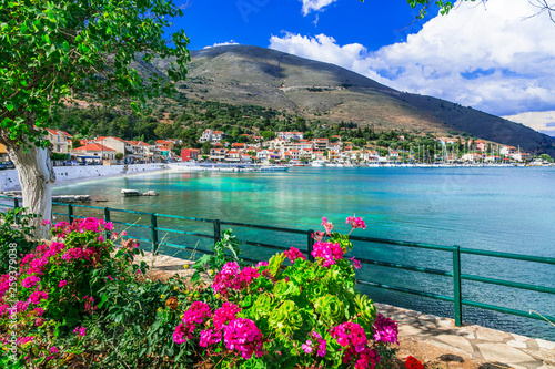 Beautiful scenery of Kefalonia- scenic Agia Efimia village. Ionian islands of Greece