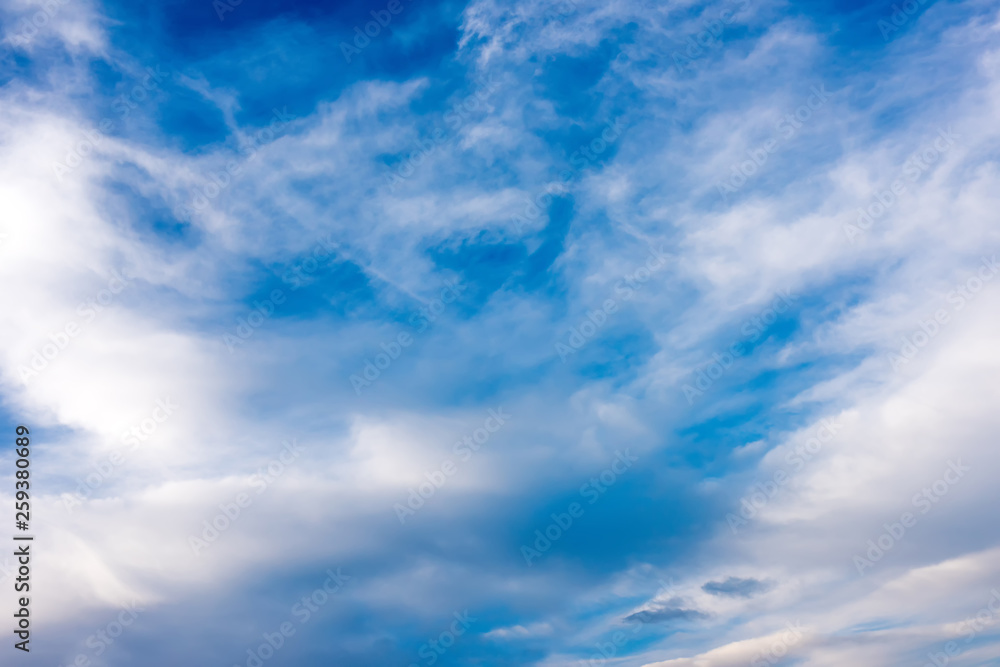 Blue cloudy sky background