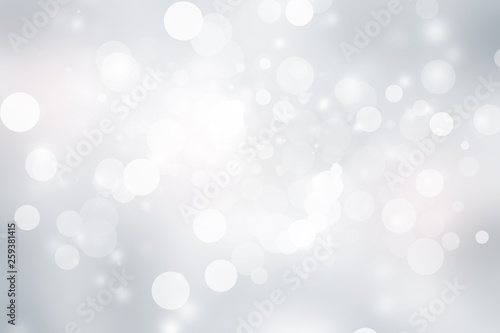 white blur abstract background. Bokeh Christmas blurred beautiful shiny Christmas lights