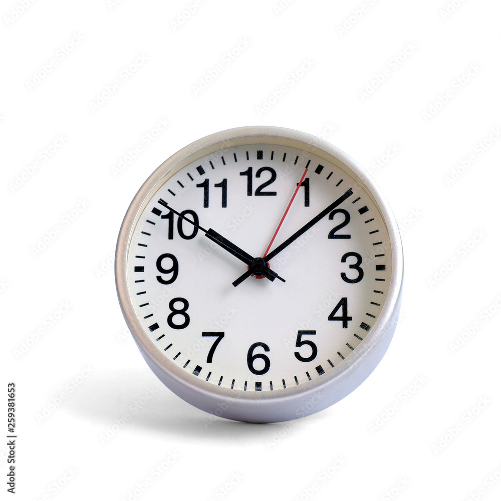 Modern design alarm clock isolated on white background. This has clipping path Modern design alarm clock isolated on white background. This has clipping path
