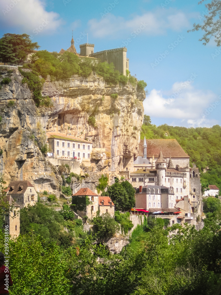Rocamadour village perched on a cliff, France