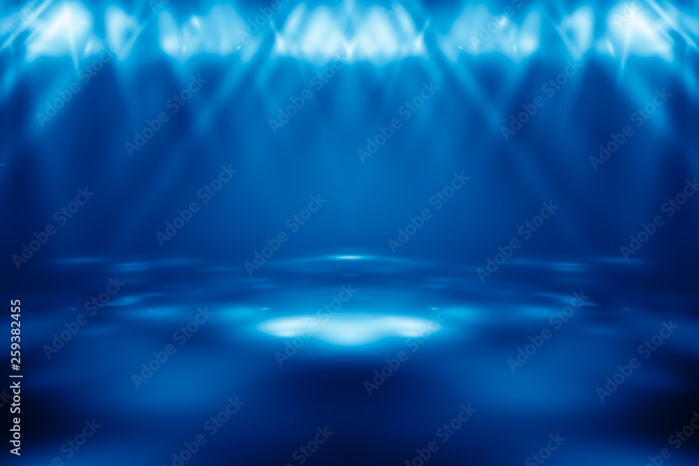 perspective floor backdrop Blue room studio with light blue gradient ...