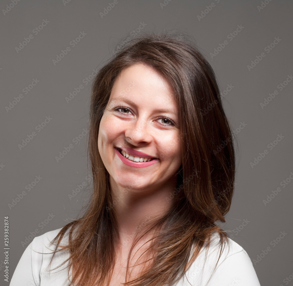 Portrait of a Young Woman with Brown Hair. Portrait of a Young Woman with Brown Hair.