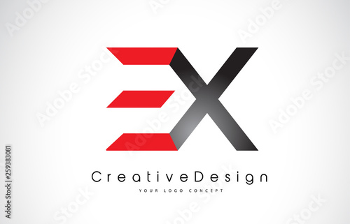 EX E X Letter Logo Design. Creative Icon Modern Letters Vector Logo.