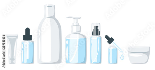 cosmetic care product in bottle