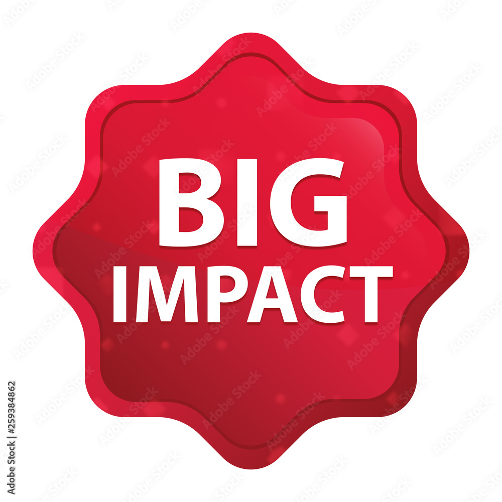 Big Impact misty rose red starburst sticker button Big Impact misty rose red starburst sticker button