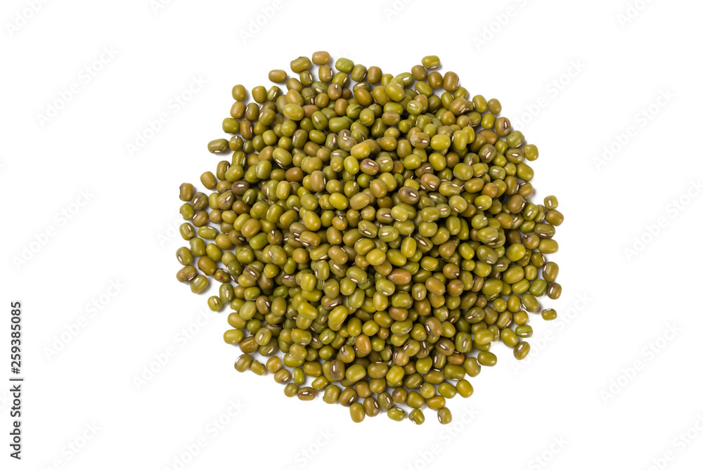 Mung or Mungo heap isolated on white background. nutrition. bio. natural food ingredient. Mung or Mungo heap isolated on white background. nutrition. bio. natural food ingredient.