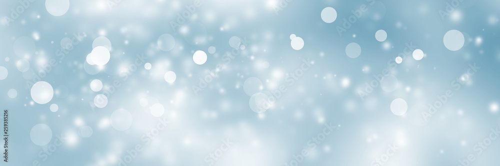 Obraz premium white bokeh blur background / Circle light on blue background / abstract light background