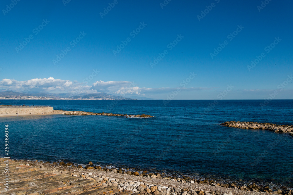 Seacoast of Antibes in a sunny winter day Seacoast of Antibes in a sunny winter day