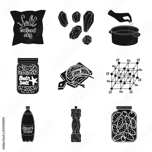 Vector design of natural and baking   logo. Collection of natural and food stock vector illustration.