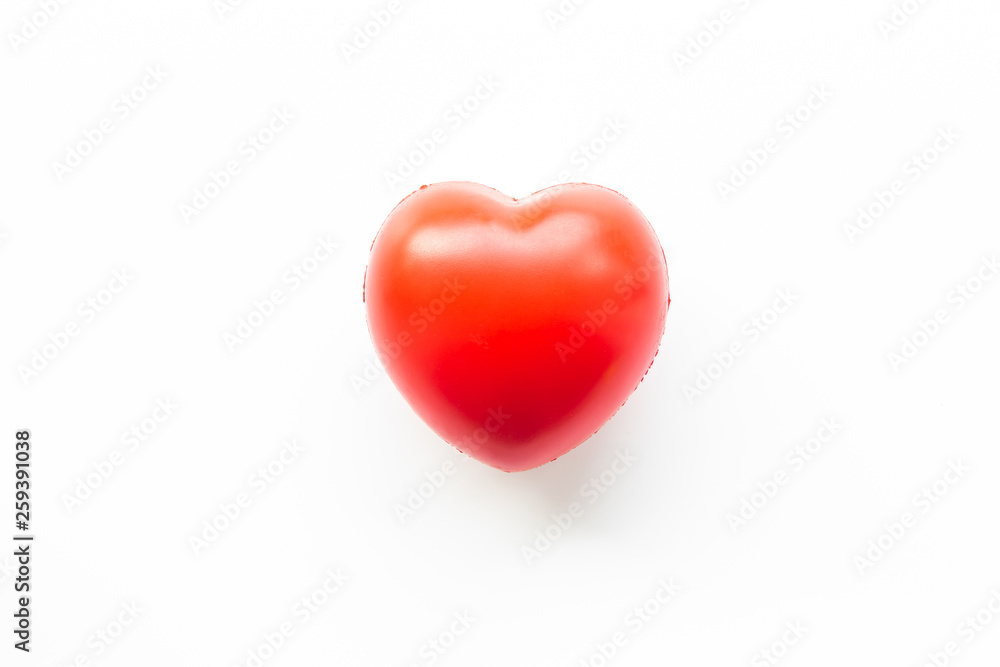 Fototapeta premium Red heart on white background