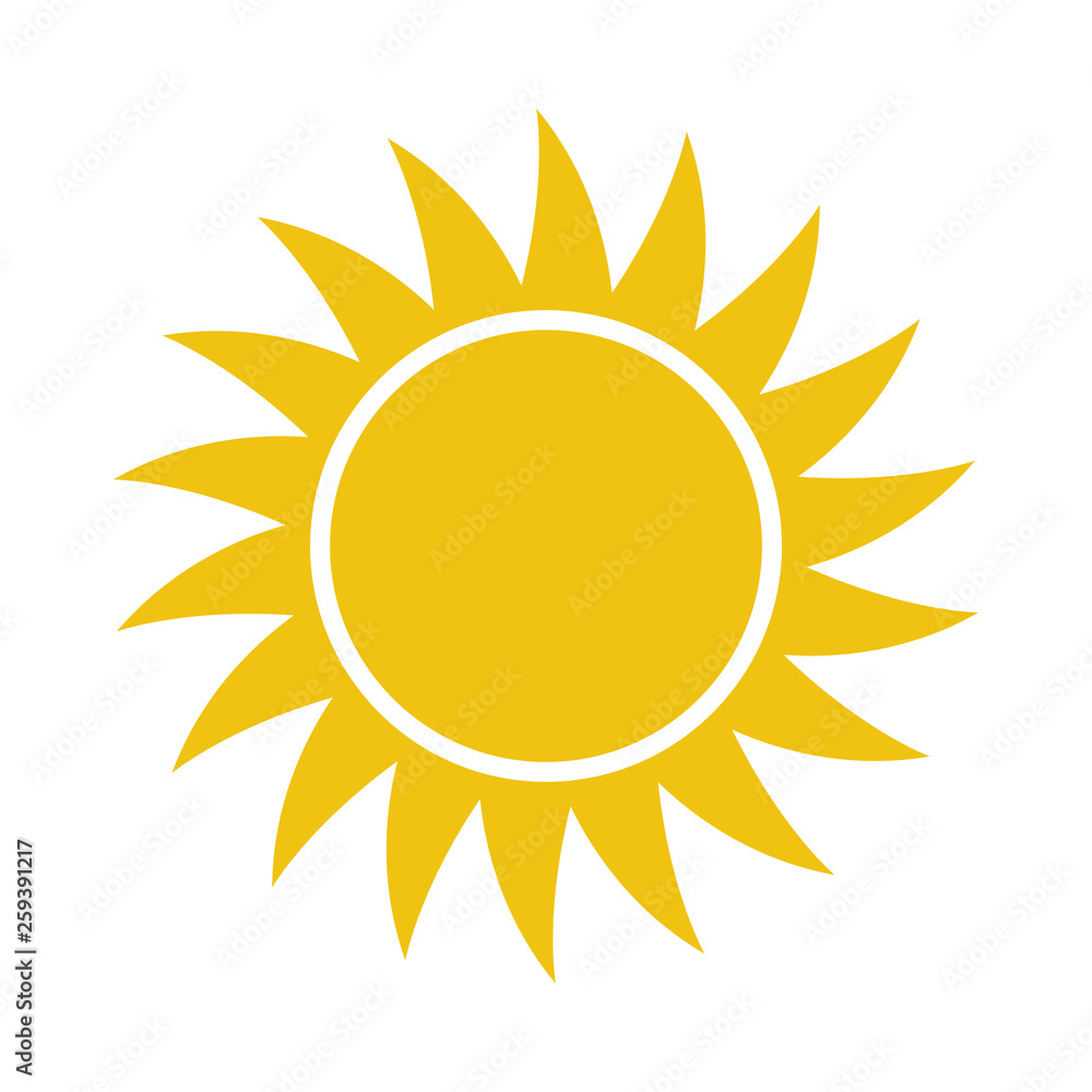 Flat sun icon. Sun pictogram. Template vector illustration. Flat sun icon. Sun pictogram. Template vector illustration.