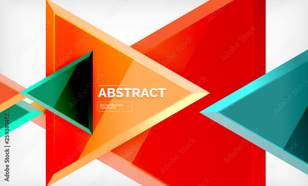 Triangular low poly background design, multicolored triangles Triangular low poly background design, multicolored triangles
