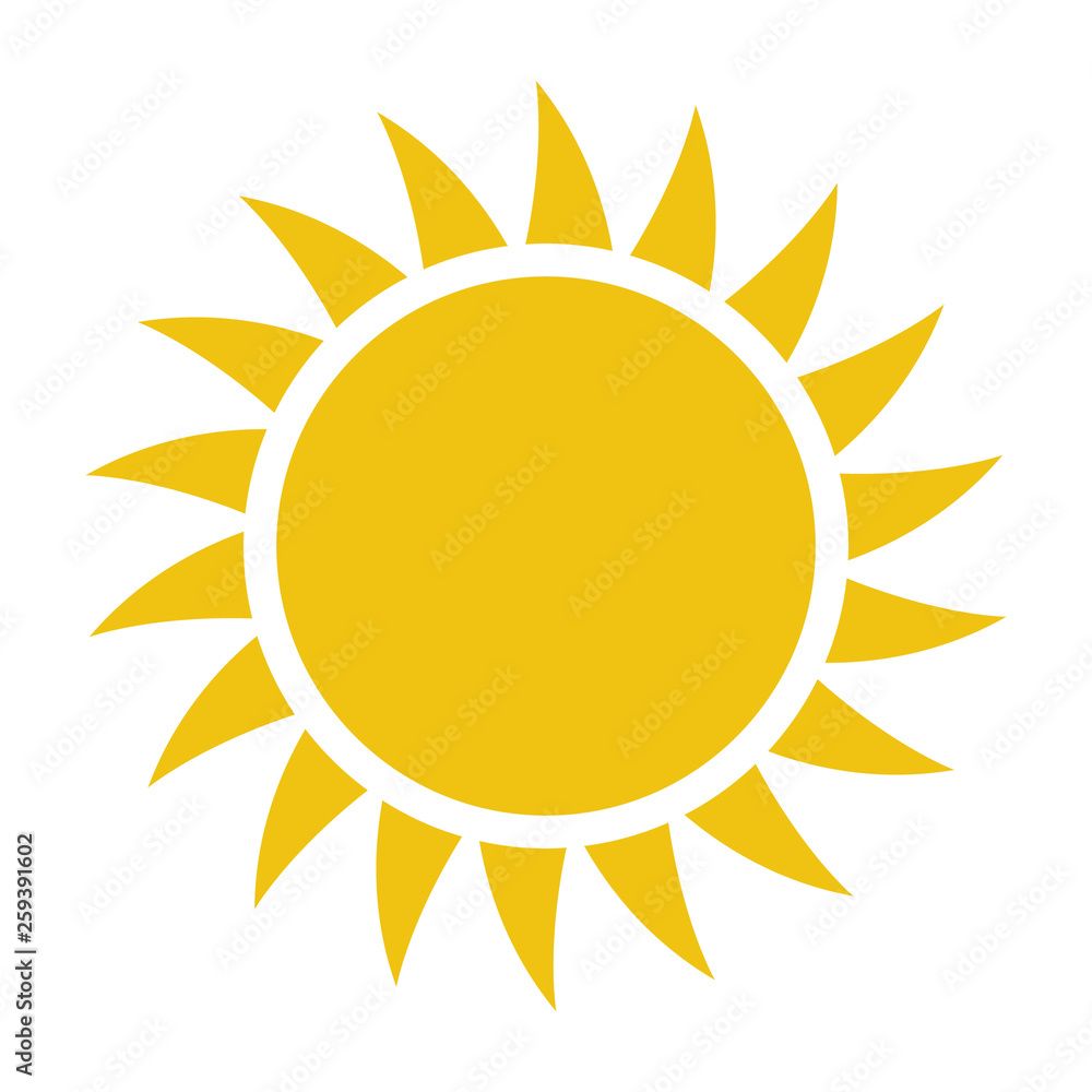 Flat sun icon. Sun pictogram. Template vector illustration. Flat sun icon. Sun pictogram. Template vector illustration.