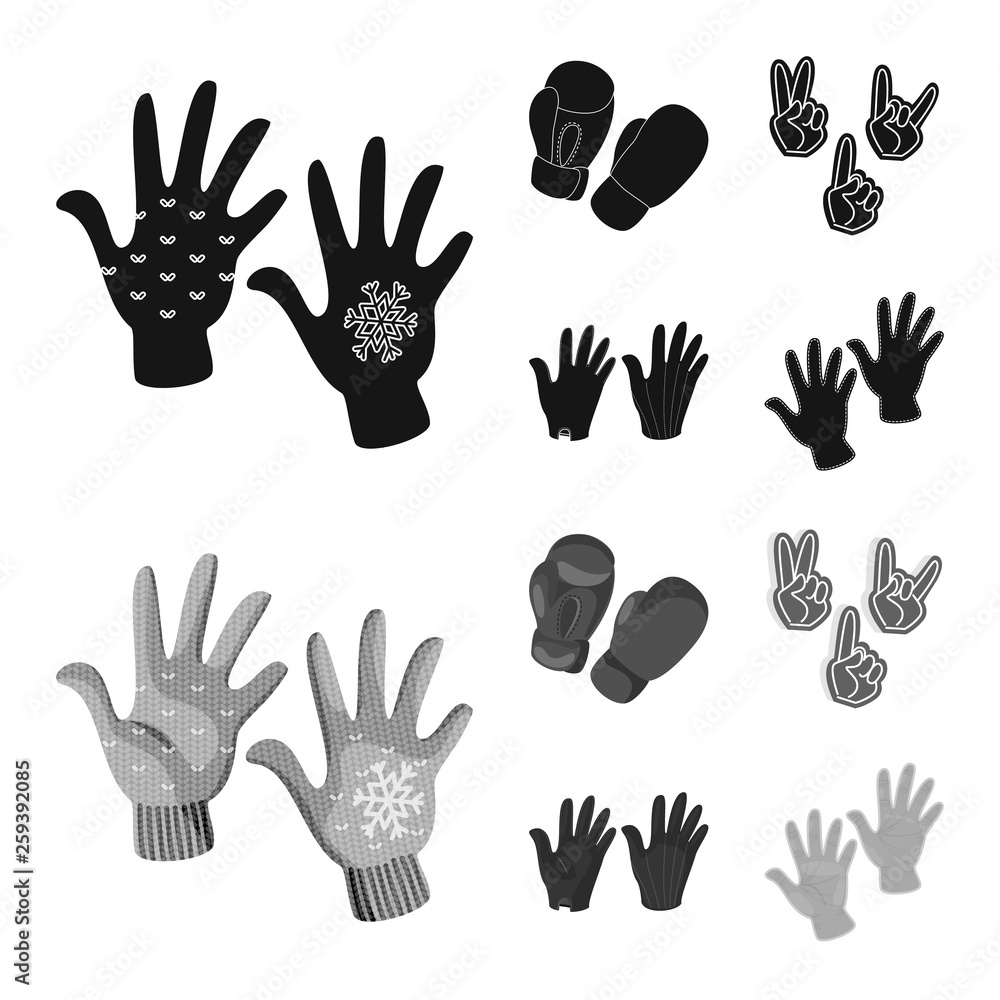 Fototapeta premium Isolated object of silhouette and safety symbol. Set of silhouette and comfort vector icon for stock.