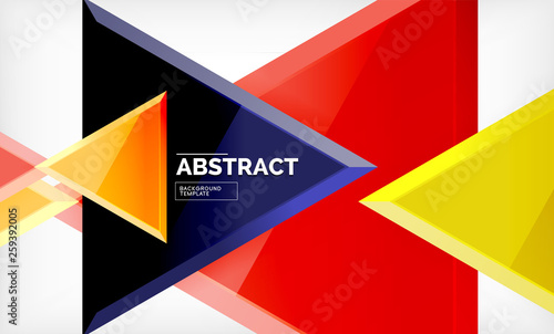 Free Download Flying triangles compostion geometric background - GFXLoad