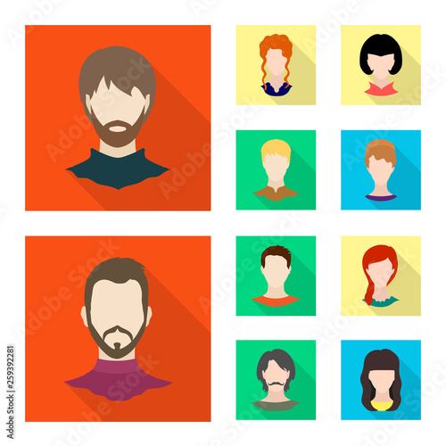 Isolated object of avatar and dummy sign. Set of avatar and figure vector icon for stock.