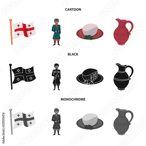 Vector design of culture and sightseeing symbol. Set of culture and originality vector icon for stock.