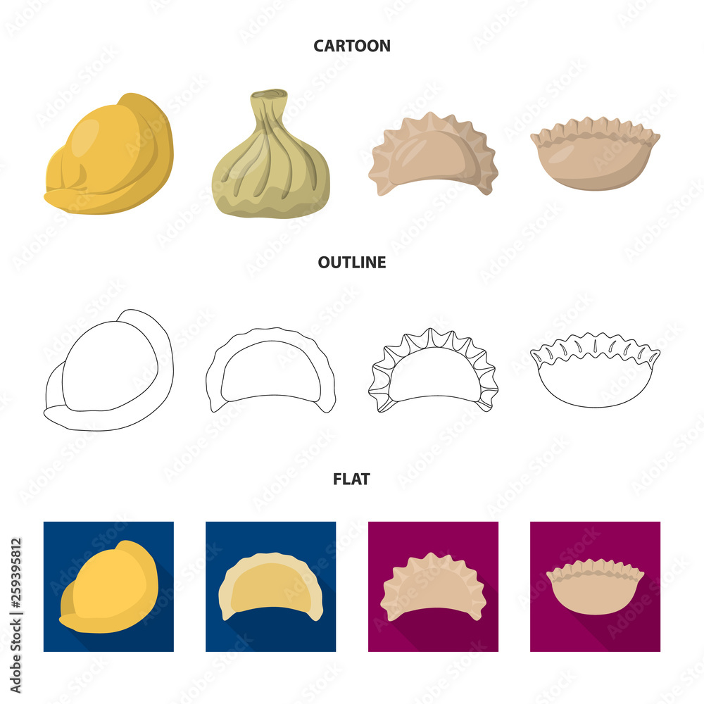 Isolated object of products  and cooking logo. Collection of products  and appetizer stock symbol for web.
