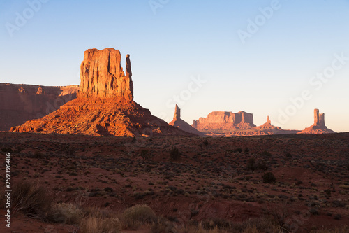Buttes in The Monument Valley, Navajo Indian tribal reservation park © A. Zeitler