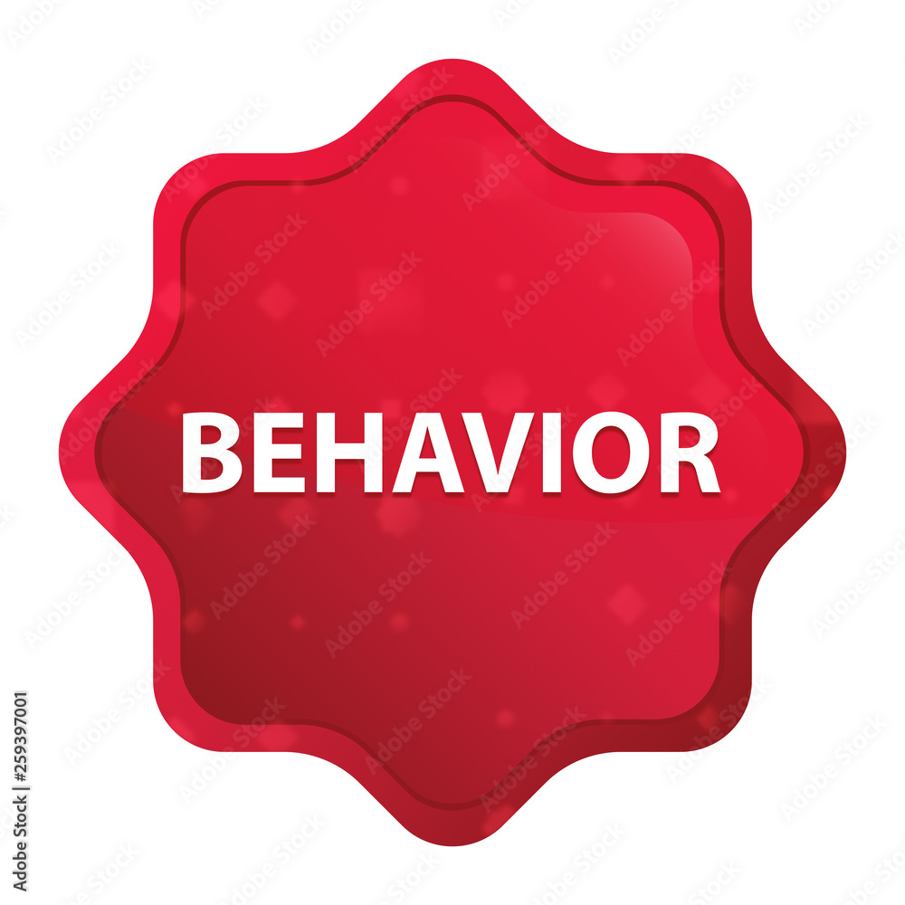Behavior misty rose red starburst sticker button Behavior misty rose red starburst sticker button