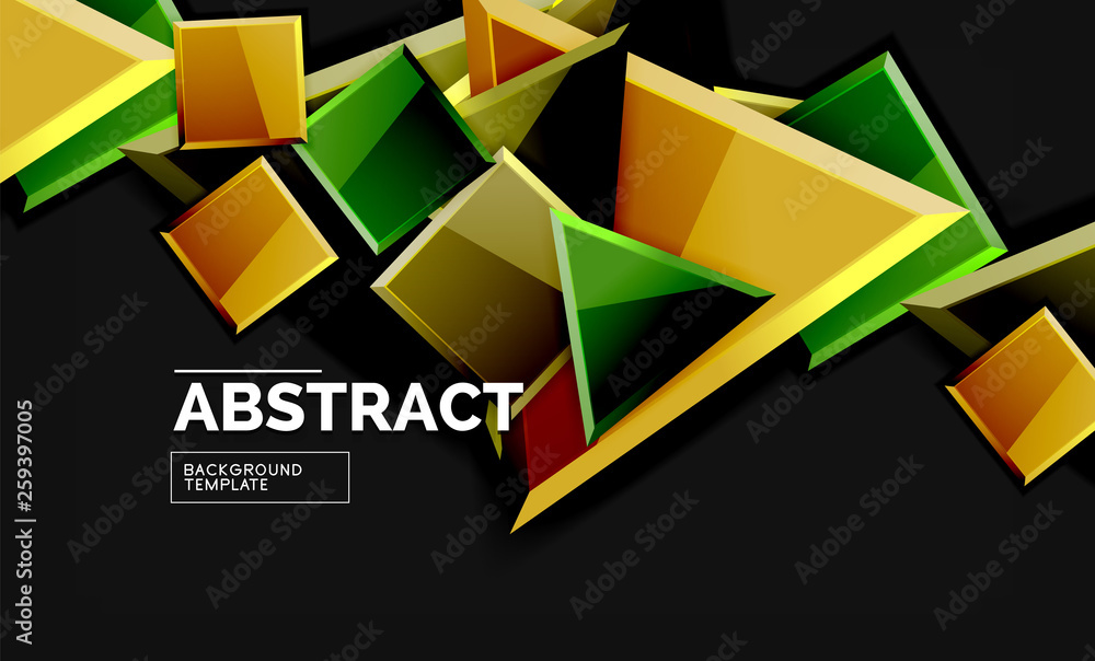 Glossy squares and triangles geometric backgrounds Glossy squares and triangles geometric backgrounds