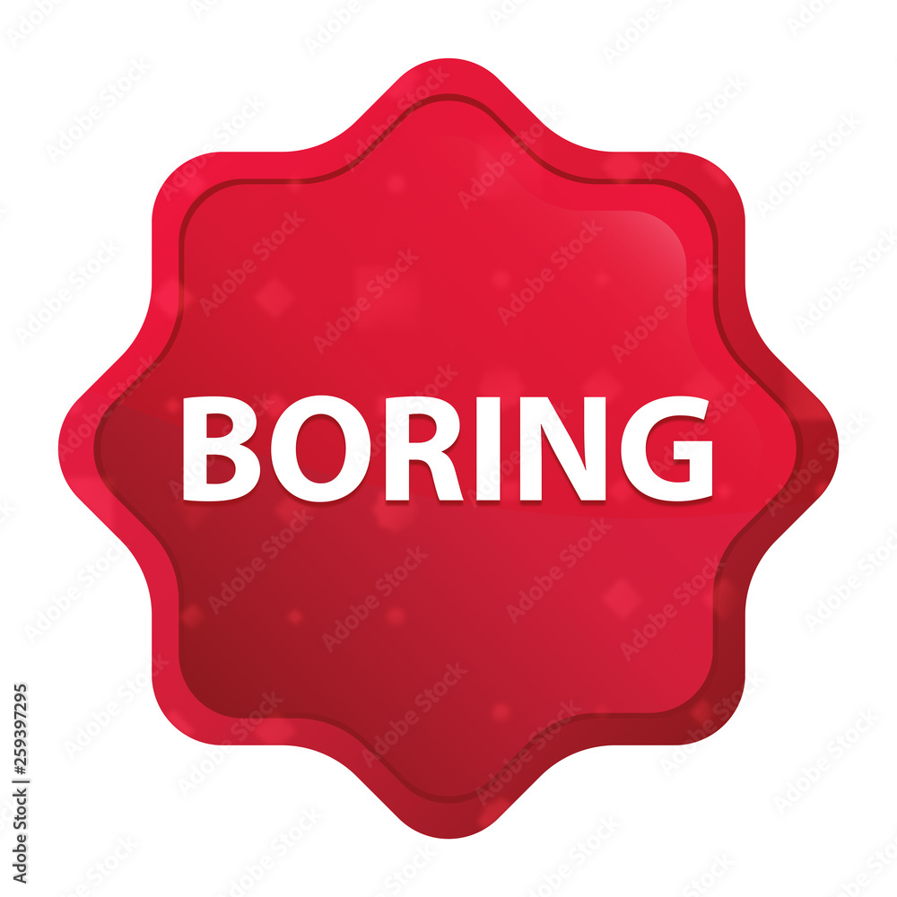 Boring misty rose red starburst sticker button Boring misty rose red starburst sticker button