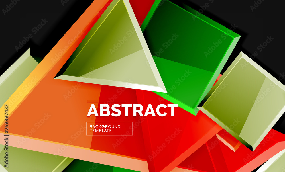 Glossy squares and triangles geometric backgrounds Glossy squares and triangles geometric backgrounds