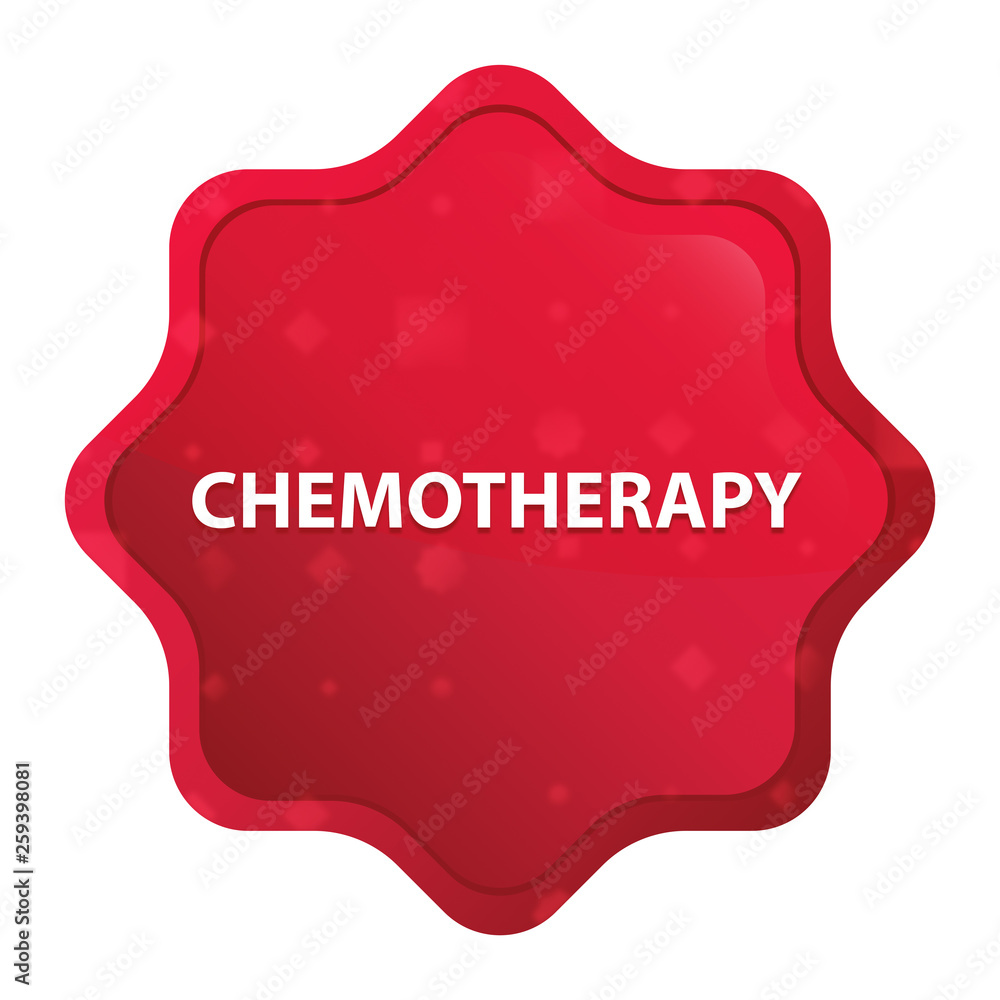 Chemotherapy misty rose red starburst sticker button Chemotherapy misty rose red starburst sticker button