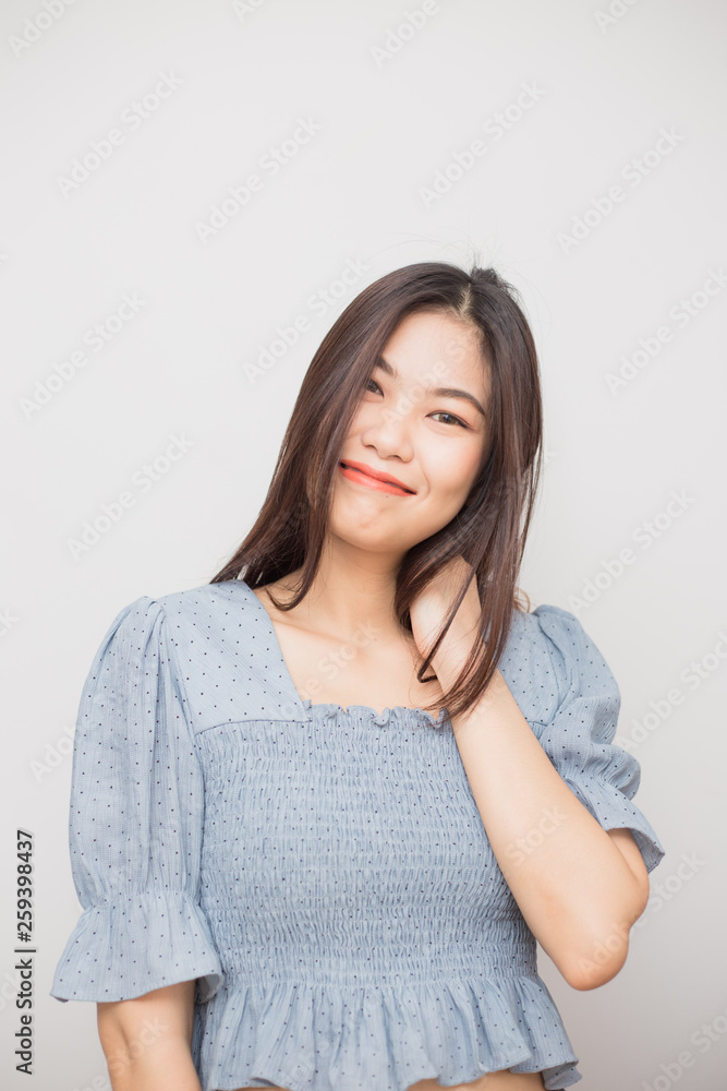 Portrait of beautiful asian long hair women posting Portrait of beautiful asian long hair women posting