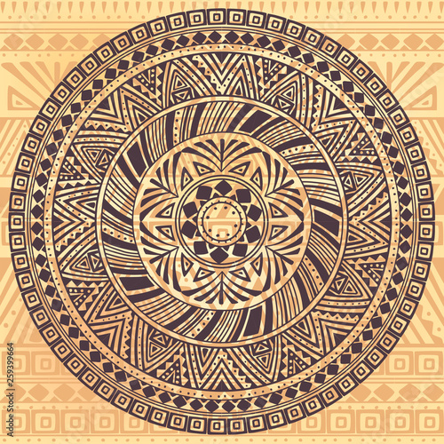 Round Pattern with Ethnic Elements