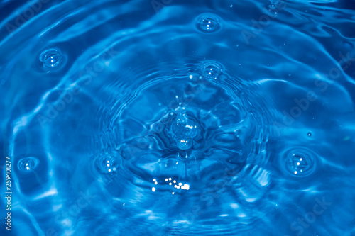 Blue water drops