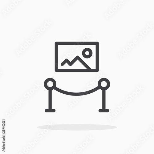 Art gallery icon in line style. Editable stroke.