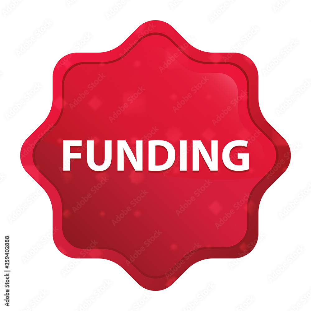 Funding misty rose red starburst sticker button Funding misty rose red starburst sticker button