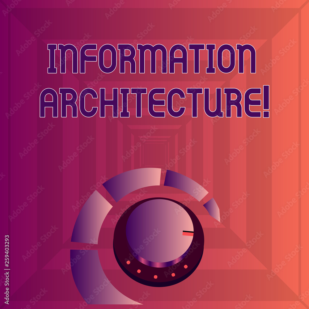 Writing note showing Information Architecture. Business concept for