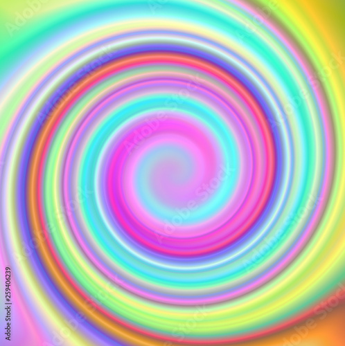 Abstract multicolored rainbow swirl vortex fluid psychedelic pattern background.