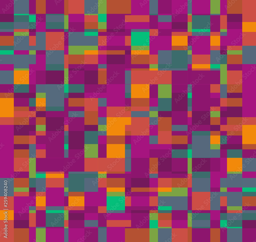 colorful vivid modern abstract background and pattern of overlapping squares in bright green, purple and orange for backgrounds, posters, stationery design, textile, fabric, wallpaper & backdrops colorful vivid modern abstract background and pattern of overlapping squares in bright green, purple and orange for backgrounds, posters, stationery design, textile, fabric, wallpaper & backdrops